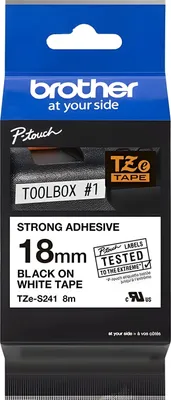 Obrázek produktu pro Tzes241 Brother Ptouch 18Mm Weiss-Schw