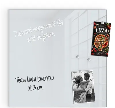 Produktbild von Magnettafel 30x30cm Pinnwand Whiteboard beschreibbar - Hellgrauer Hintergrund
