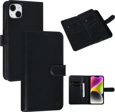 Image de UNIQ Accessory iPhone 14 & 15 Plus Black Booktype Card holder for 9 cards - Magnetic closure
