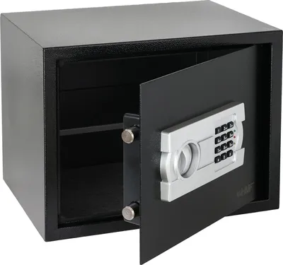 Möbeltresor mit Elektronikschloss von HMF mit den Maßen 38 x 30 x 30 cm in Schwarz