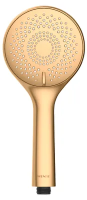 Produktbild von WENKO Duschkopf Watersaving Gold matt, Universal-Handbrause, Ø 11 cm, 3 Strahlarten