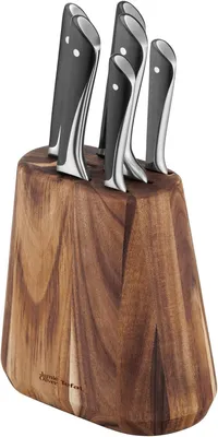 Produktbild von Tefal Messerblock Jamie Oliver K267 Küchenmesser+Holz hohe Schneideleistung Kochmesser (7tlg),Fleischmesser Brotmesser Santokumesser Universalmesser