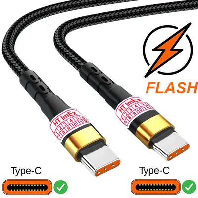 Produktbild von USB TYPE C Schnell Ladekabel Nylon Kabel Sync für Samsung HUAWEI Fast Charging