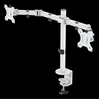 Immagine prodotto di DELTACO GAMING WA86 Supporto da tavolo per doppio monitor, schermi 13"-32", VESA 75x75-100x100 - Bianco