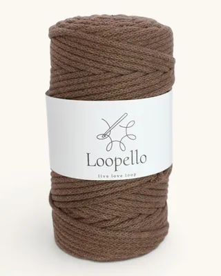 Produktbild von Loopello Baumwollkordel Classic 5 mm 100 m – Dunkelbraun