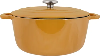Image de Cocotte Fonte émaillée, COSY & TRENDY FONTESTIC, Ø28 cm, 6,15 L, Tous feux dont induction, Ambre
