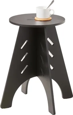 Produktbild von SoBuy HFBT01-K-SCH Beistelltisch mit Zapfenverbindungen Kaffeetisch Couchtisch Nachtschrank Nachttisch Sofatisch H48,5 x Ø30,5cm