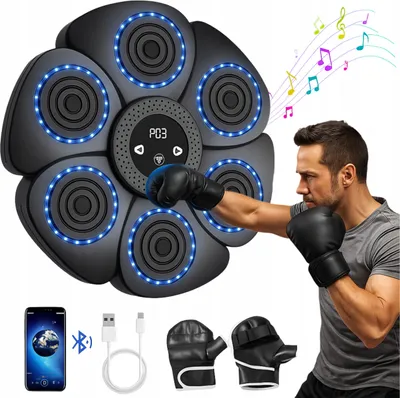 Obrázek produktu pro Boxovací stroj Boxovací štít Hudební tréninkový Bluetooth + rukavice
