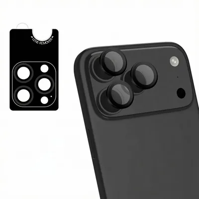 Obrázok produktu pre Ochranné sklo na fotoaparáty pre iPhone 17 Pro / 17 Pro Max – balenie 2 kusov – čierna farba