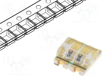 Obrázok produktu pre 5 LED, 1,6 x 1,5 x 0,65 mm, 120° (rot/zelená), 0603 SMD, 1,8 ÷ 2,6 / 1,8 ÷ 2,6 V, OSRG0603C1C, LED dióda