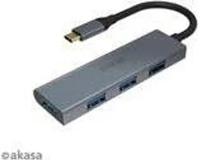 Produktbild von Akasa AK-CBCA25-18BK Schnittstellen-Hub USB 3.2 Gen 1 (3.1 Gen 1) Type-C 5000 Mbit/s Grau (AK-CBCA25-18BK)