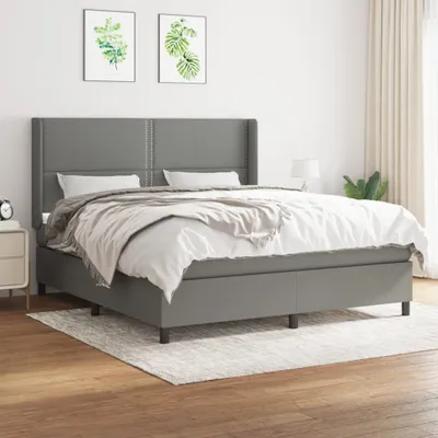 Produktbild von Maison Exclusive - Boxspringbett mit Matratze Dunkelgrau 180x200 cm Stoff