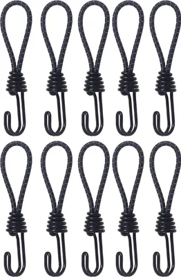 Produktbild von 10 Stück Haken Kordelzug Elastische Seilschnallen Starke Tragfähigkeit Weit verbreitete Outdoor-Zeltseil-Überdachungszelt-Clips Campingbedarf