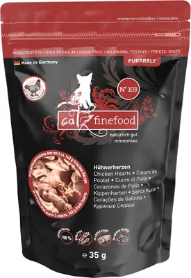 Zdjęcie produktu dla Catz finefood 049311, Każda rasa, Kurczak, Serce, 35 g, Nie zawiera ziarna