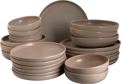 Produktbild von Palmer Sandy Loam, Geschirrset, 24 teilig für 6 Personen, beige Steinzeug