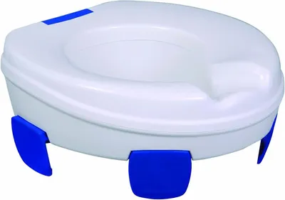 Productafbeelding van Toiletbrilverhoger - Verhoogde bril - Meer comfort - Bevestigingsclips - 41.5 x 17 cm - Meerkleurig