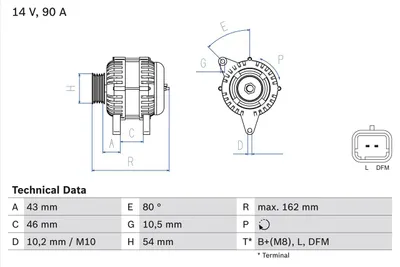 Produktbild von BOSCH 0 986 049 700 Generator x