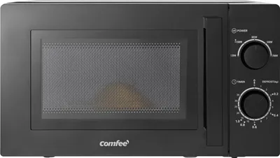 Produktbild von Comfee CMSN 20 BK Mikrowelle 20L, 700 Watt, Auftauprogramm, Glasdrehteller, schwarz
