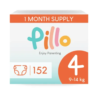 Obrázek produktu pro Pillo Pleny 4 - Balení obsahující 152 plen - Velikost 4 -Maxi (9–14 kg)