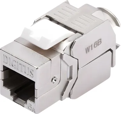 Obrázek produktu pro DIGITUS CAT 6A Keystone Modul, geschirmt, werkzeugfreier Montageanschluss