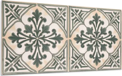 Produktbild von Pflanzenmuster In Einem Quadrat – Selbstklebende Fliesen – Wandverkleidung – Wandpaneel – PVC Fliesen – Vinylflisen – PCV Flisen – Selbstklebend – Wanddeko – 10 Stück 100 x 50 cm