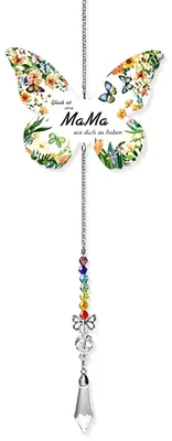 Schmetterling-Sonnenfänger, 43 cm, Acryl, Geschenk für Mama, bunt