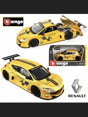 Produktbild von Renault Megane Trophy Bburago Maßstab:1:24 Metall-Kunststoff Gelb
