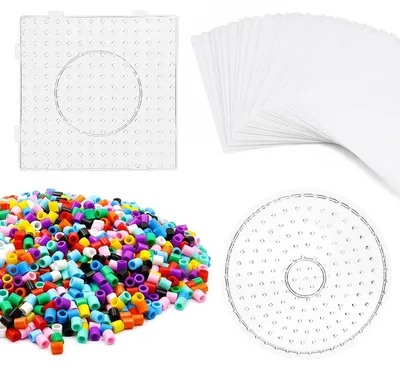 Imagen del producto de Perlas para planchar, 10 mm, 1100 unidades, 11 colores, para manualidades creativas