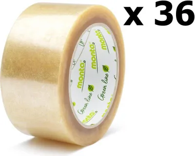 Produktbild von Packband kompostierbar monta BIOpack 860 36 Rollen 80mx50mm transparent M860T