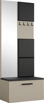 Produktbild von Masseno Garderobe-Set MODULO 80,6/204/40 cm Modern Garderobenschrank Kaschmir