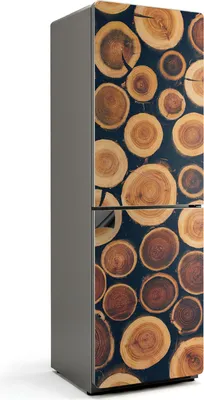Produktbild von Holzquerschnittslayout – Magnetische Kühlschrank Abdeckung – Dekorfolie magnetisch Küche – Kühlschrank Magnet Deko – selbstklebende Magnettafel – Magnetfolie für Kühlschranktür – 60x190 cm