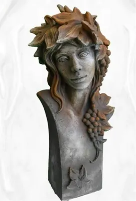 Produktbild von Schöne Büste Herbst Romantik mit Rosteffekt perfekt für den Garten die Terrasse oder den Vorgarten ist Frostfest Witterungsbeständig und Neu 70cm H, V-116031R
