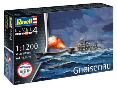 Immagine prodotto di Starter Kit Corazzata Gneisenau, modellino Revell con accessori di base