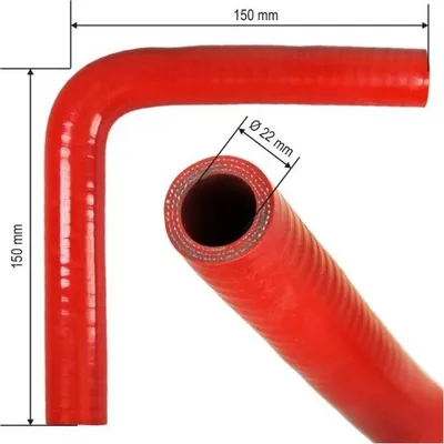 Zdjęcie produktu dla Przewód Wody Uniwersalny Kąt 90 Siłownika 22X150X150Mm