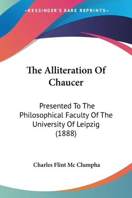 Produktbild von The Alliteration Of Chaucer
