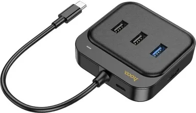 Immagine prodotto di HOCO Adattatore HUB 6in1 tipo C per HDTV+RJ45+USB3.0+USB2.0*2+PD100W 0,2 m HB37 nero
