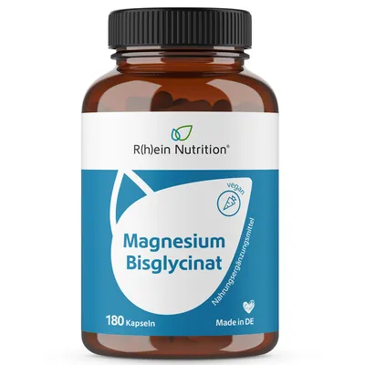 Produktbild von R(h)ein Nutrition Magnesium Bisglycinat 270mg vegan 180 Kapseln