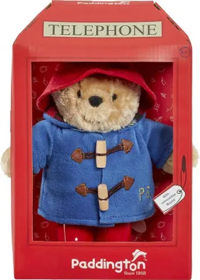 Zdjęcie produktu dla Rainbow Plush Paddington w budce telefonicznej
