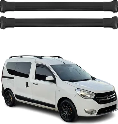 Produktbild von Dachträger Grundtäger für Dacia Dokker 2012-2021 75kg Aluminium Schwarz 2tlg