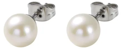Produktbild von Monomania 31249 Ohrstecker Süßwasserperle Weiss Gross Edelstahl 8 mm