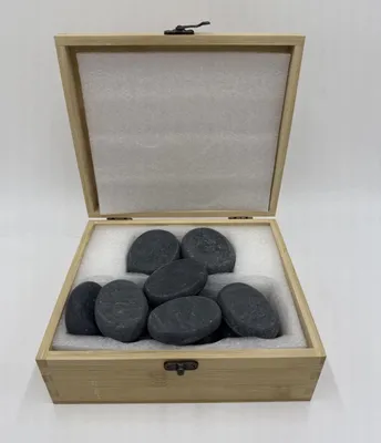 Produktbild von Navaris Hot Stone Massage-Set 18 x Steine + Aufbewahrungsbox