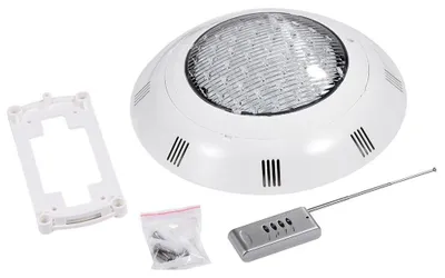 Produktbild von RGB-Badeinrichtungsleuchte – Unterwasserbeleuchtung – wasserdicht mit Fernbedienung – 35 W LED – geeignet für Swimmingpool und Whirlpool – 300 LEDs