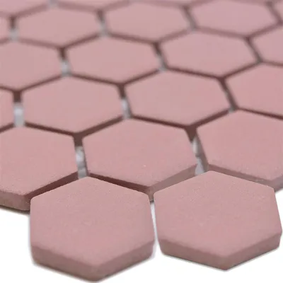 Produktbild von Keramikmosaik Bismarck R10B Hexagon Terracotta H23