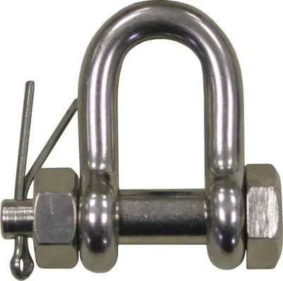 Produktbild von Schäkel kurz Ø 8 mm mit Sicherungsbolzen Edelstahl V4A