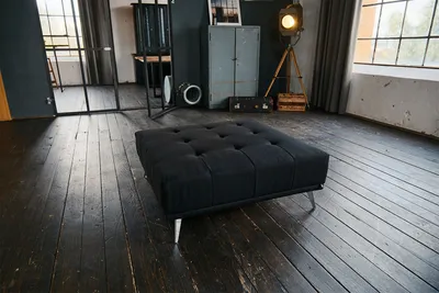Produktbild von KAWOLA Hocker WIOLO Stoff schwarz