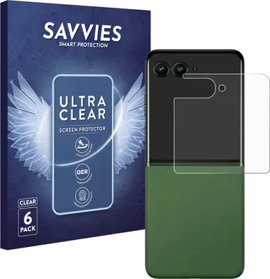 Produktbild von 6x Für Motorola Razr 50 (Hinteres Display) Schutzfolie Savvies Displayschutz Display Schutz Folie Klar Transparent