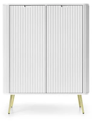 Zdjęcie produktu dla Komoda szafka regał biała nowoczesna 129 cm do salonu sypialni