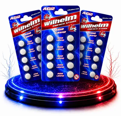 Produktbild von 30 X Wilhelm AG12 LR43 - L 1142 - 186 - V12GA Qualitätsbatterien 1,5 V Alkaline