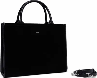 Produktbild von REPLAY Leder Schultertasche Shoulder Bag Black schwarz