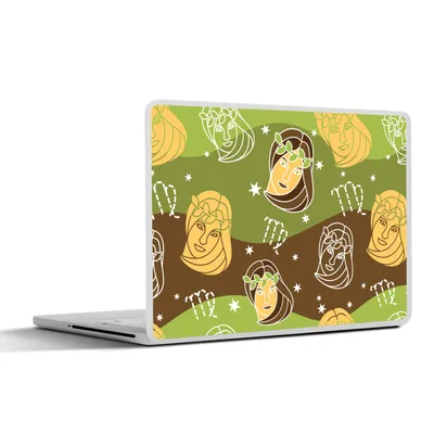 Produktbild von MuchoWow® Laptop Aufkleber Sticker Cover Jungfrau - Tierkreiszeichen - Muster 32.5x23.5 cm - Sticker für Laptop - Selbstklebend